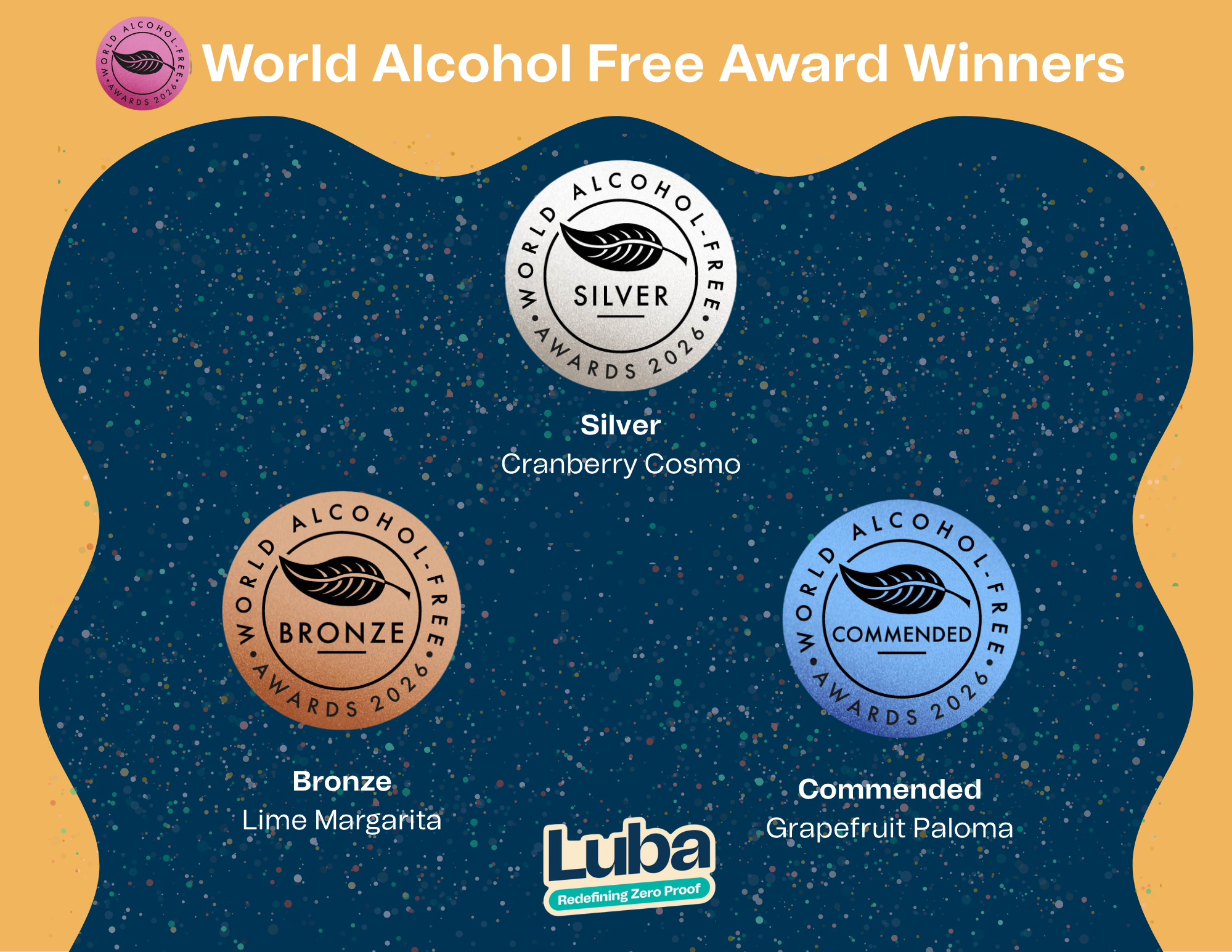 Luba Earns Multiple Honors at the World Alcohol-Free Awards