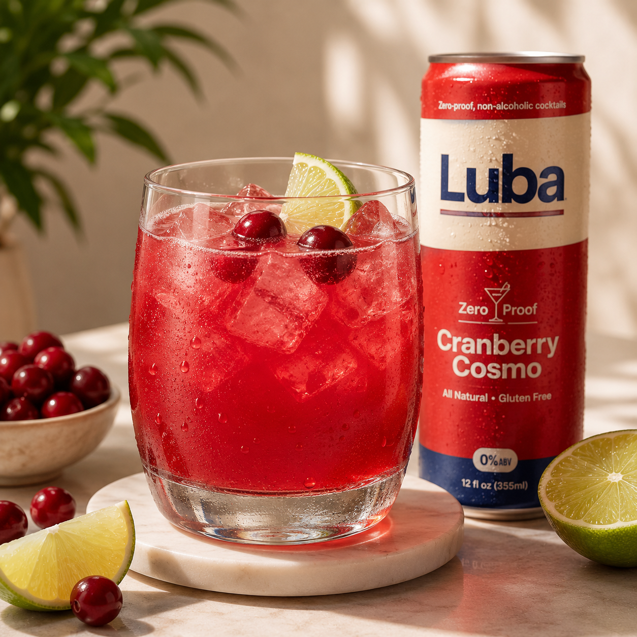 Cranberry Cosmo over ice